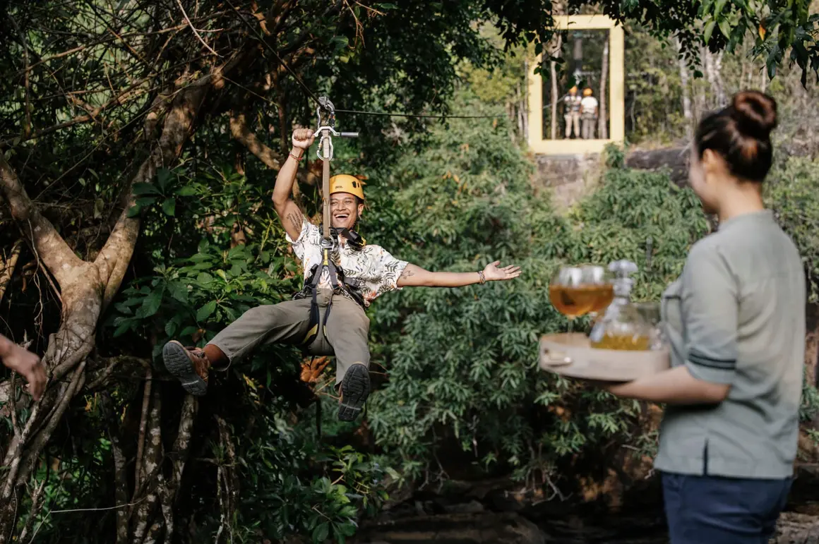 Zip line at Shinta Mani Wild